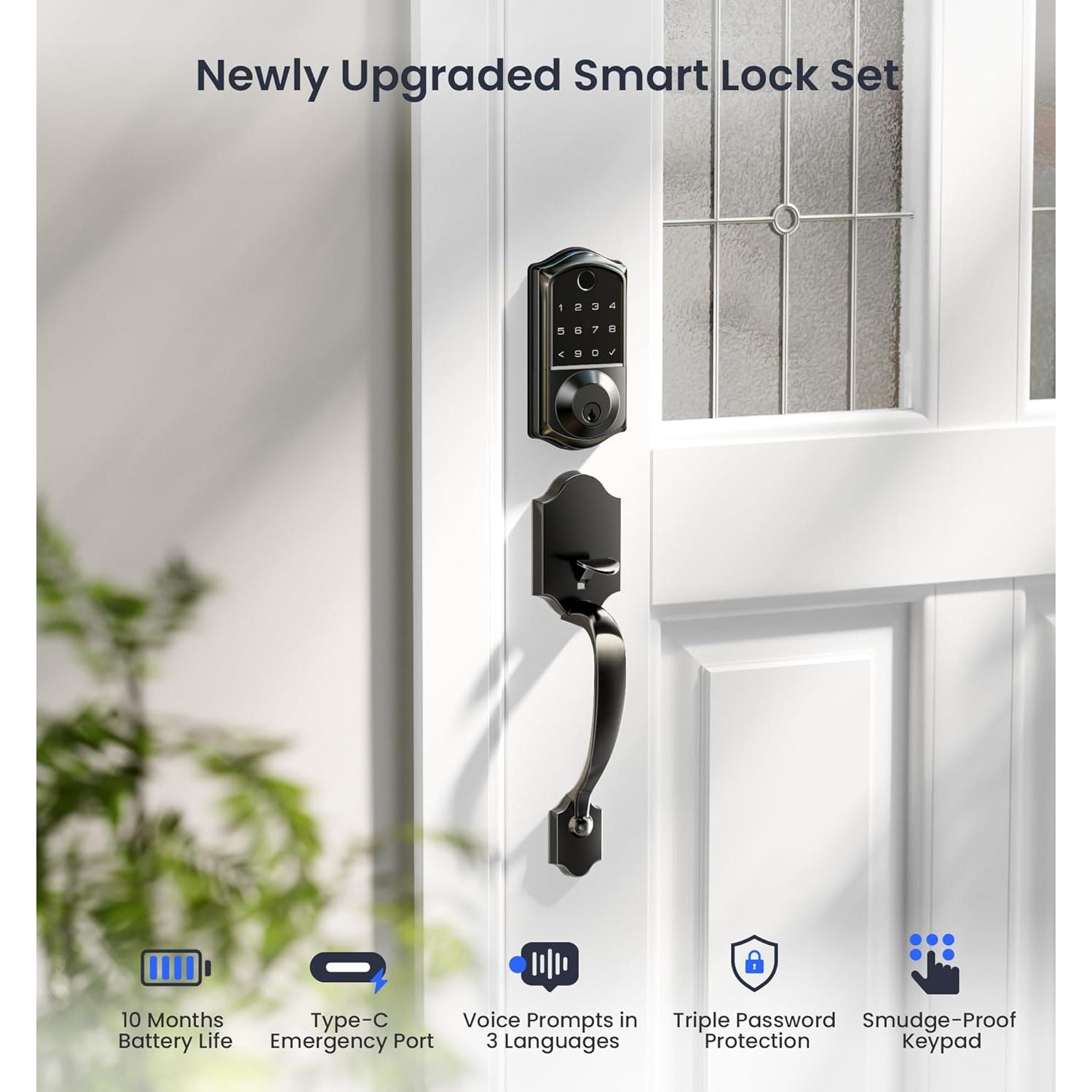 Cerradura Inteligente Veise VE017-H con Huella Dactilar y App