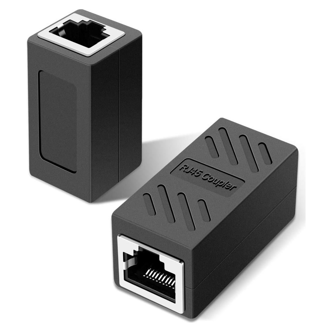 Acoplador RJ45 Ethernet Laboen 2 Paquete Negro Cat5e/Cat6/Cat7