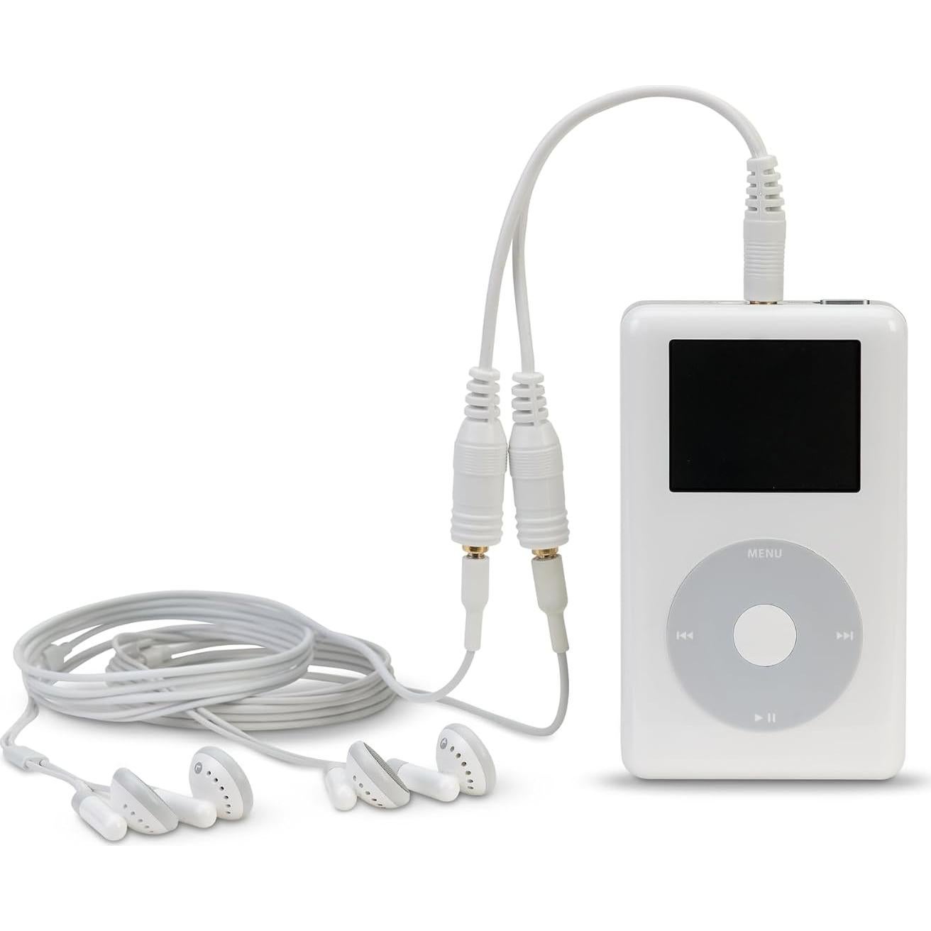 Divisor de Audio Belkin 3.5mm - Adaptador Doble para Auriculares y Altavoces - Blanco