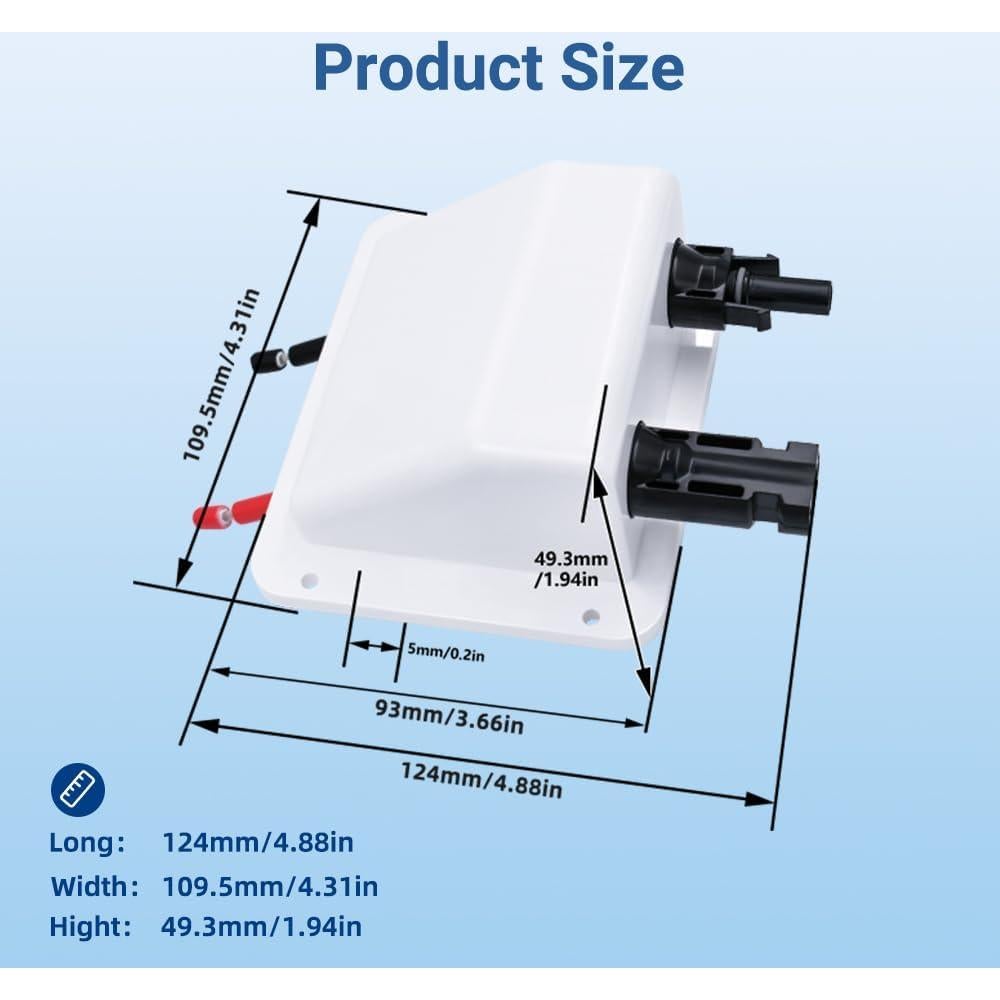 Glandula de Entrada Doble Cable Slocable IP68 con Cable 0.1m 10AWG