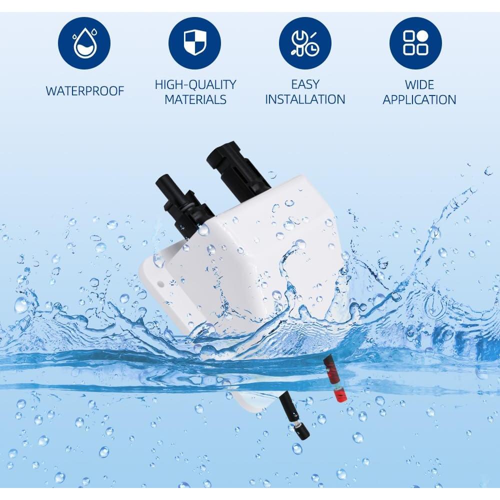 Glandula de Entrada Doble Cable Slocable IP68 con Cable 0.1m 10AWG