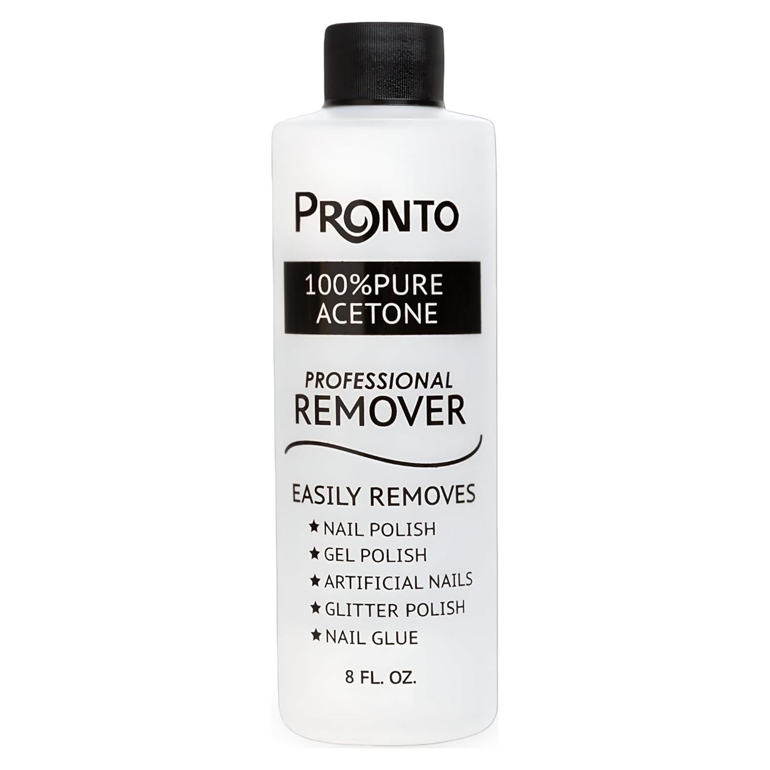 Removedor de Esmalte de Uñas Pronto Acetona Pura 236.6 ml