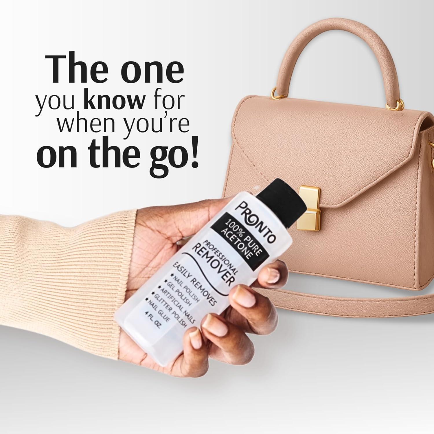 Removedor de Esmalte de Uñas Pronto Acetona Pura 236.6 ml