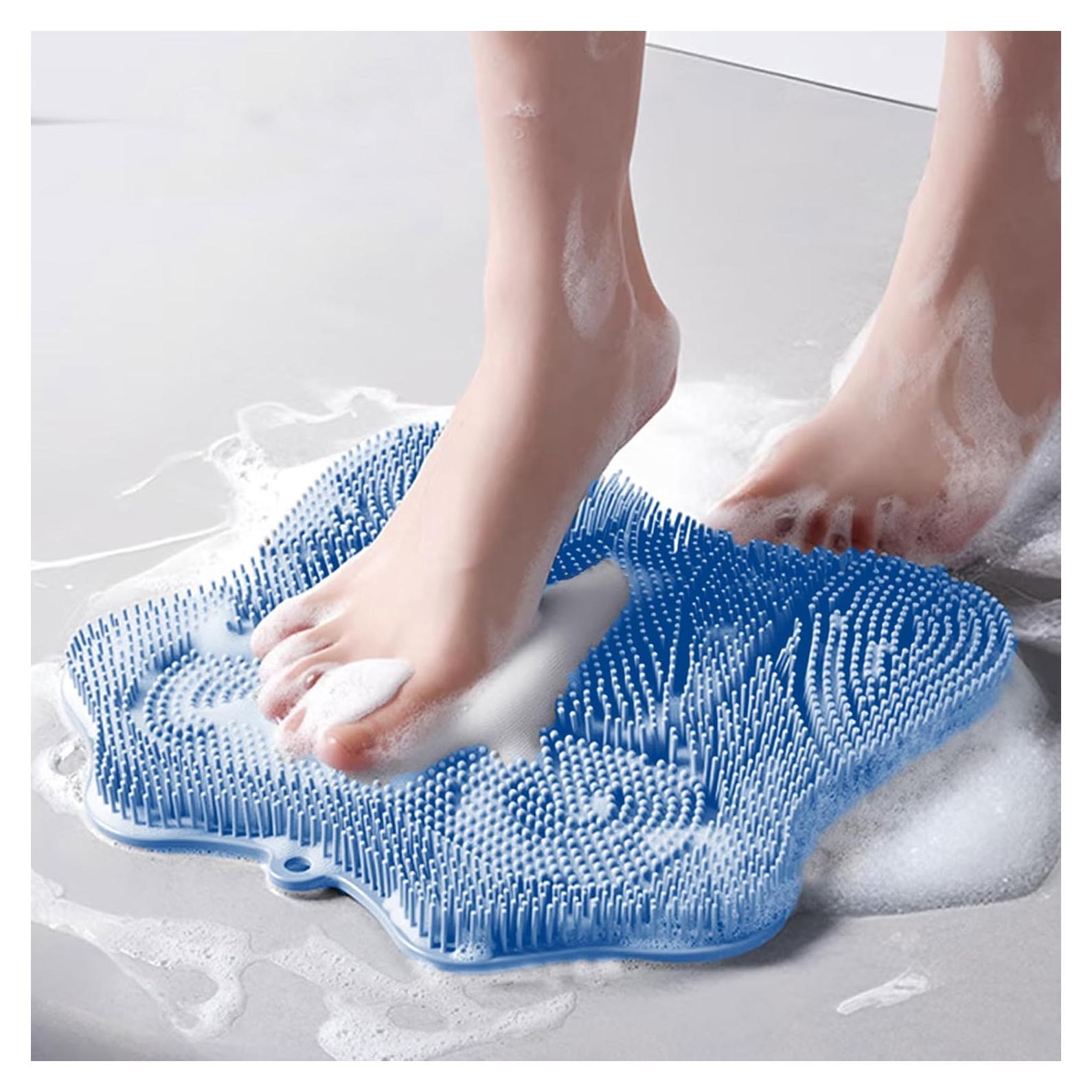 Esfregador de pies y espalda Easkite con ventosas - Azul