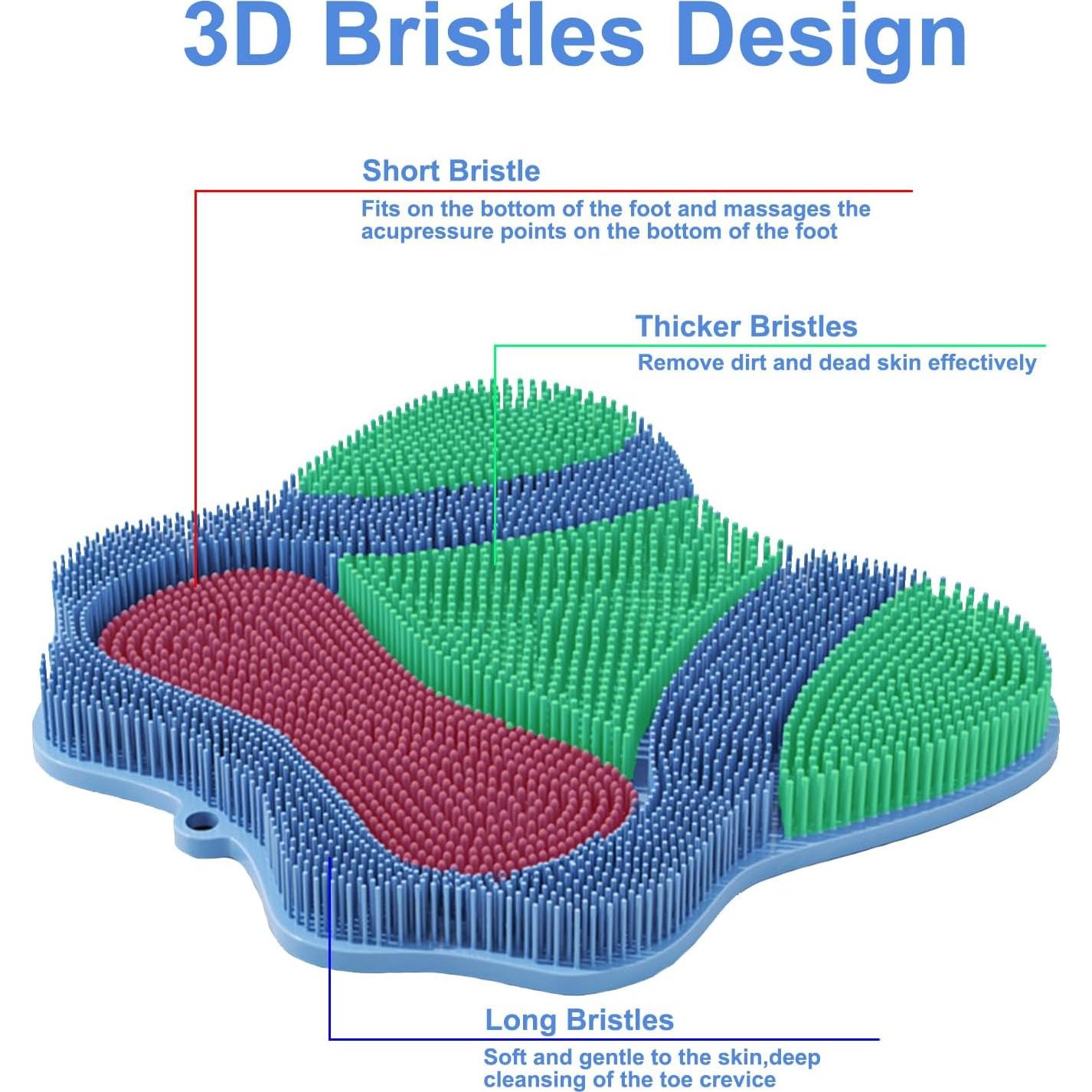 Esfregador de pies y espalda Easkite con ventosas - Azul