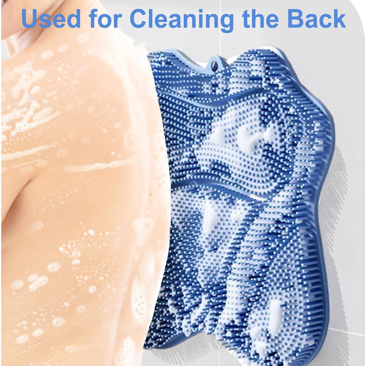 Esfregador de pies y espalda Easkite con ventosas - Azul