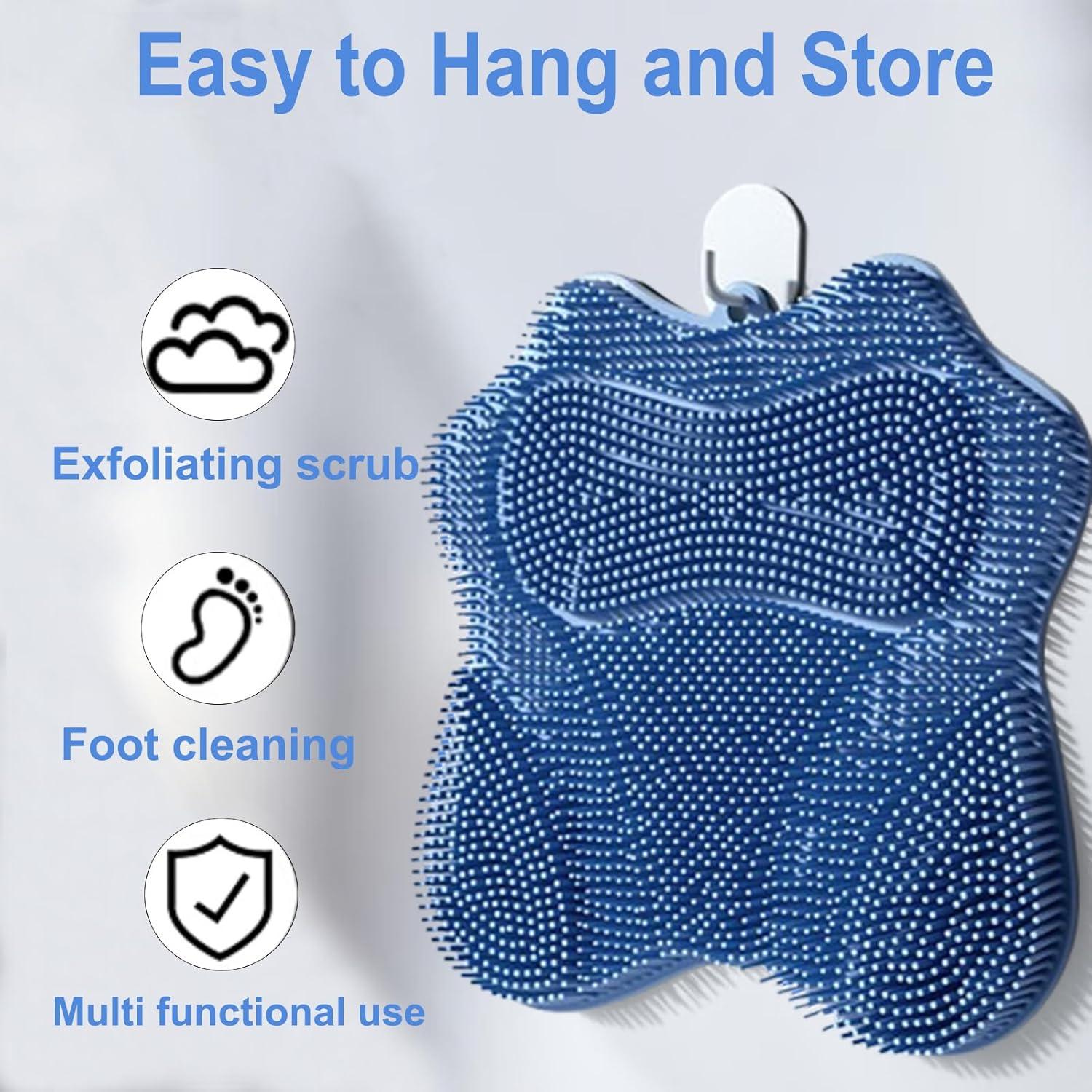 Esfregador de pies y espalda Easkite con ventosas - Azul