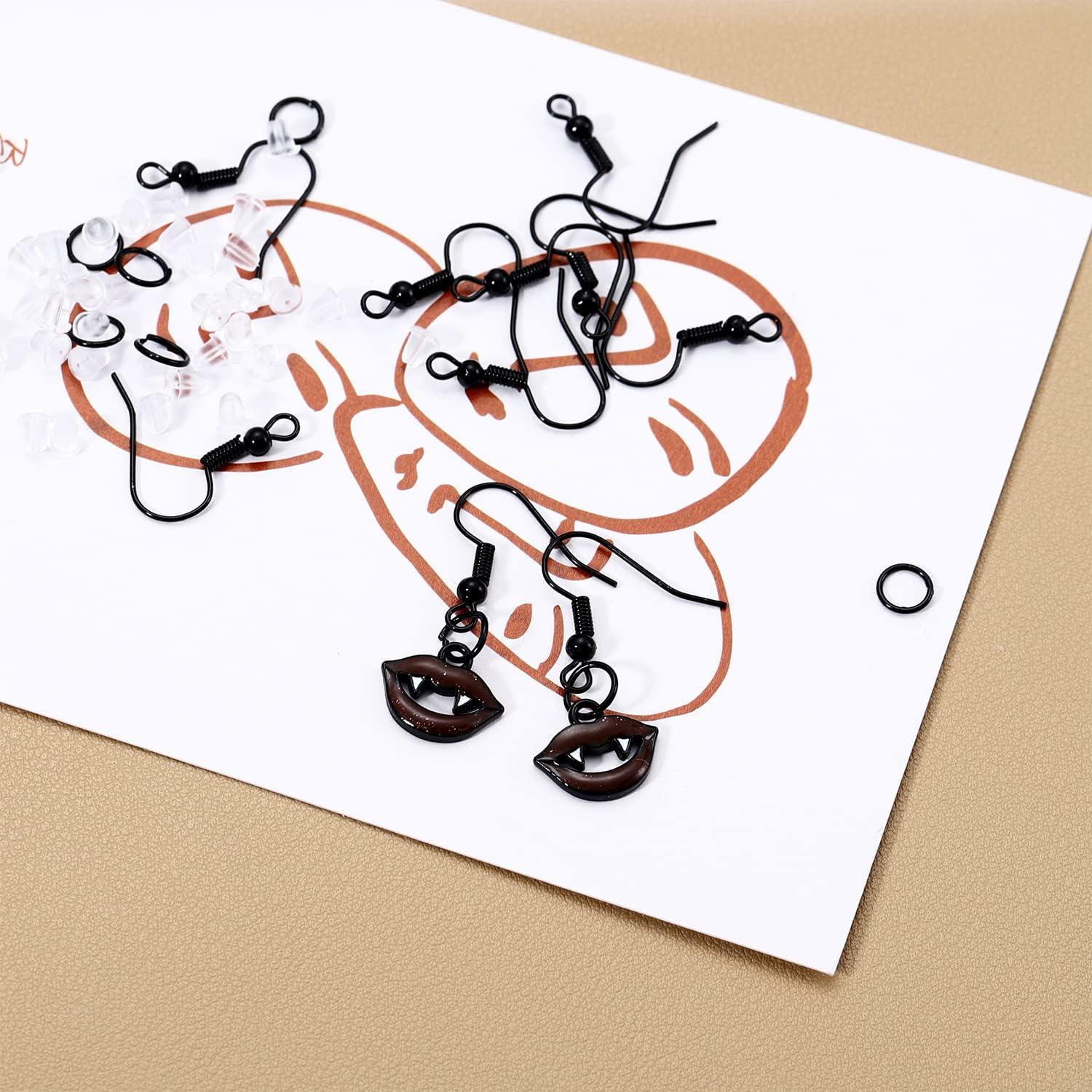 Kit de 600 Ganchos de Aretes Hipoalergénicos St.Kunkka Negro