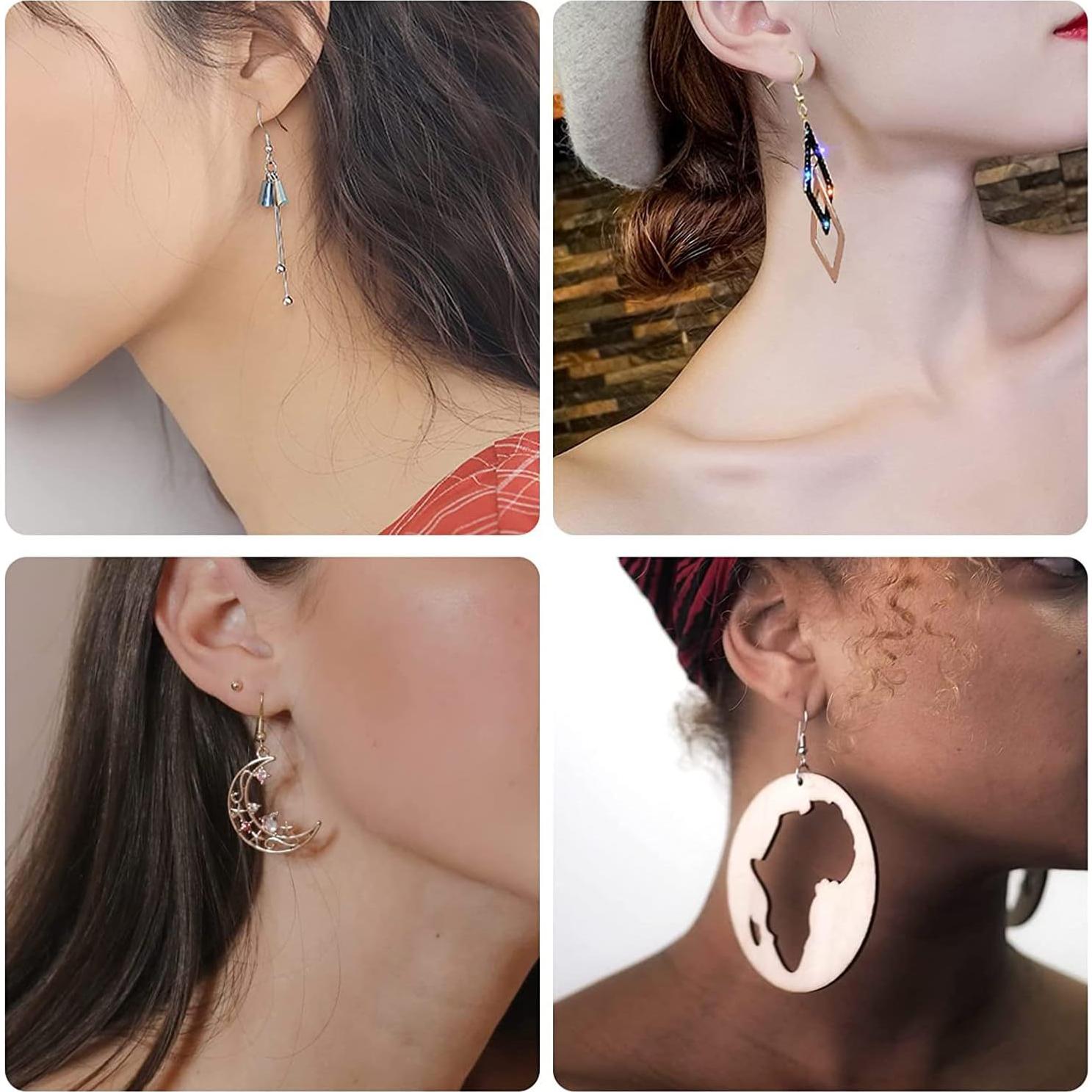 Kit de 600 Ganchos de Aretes Hipoalergénicos St.Kunkka Negro