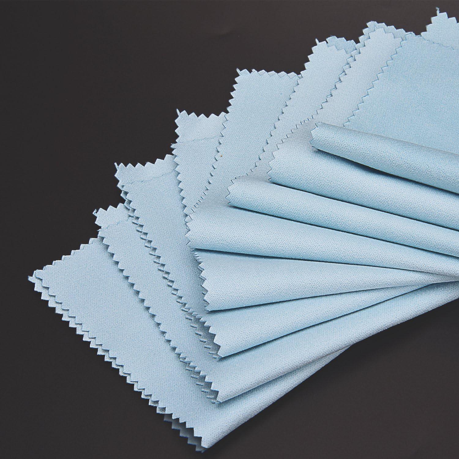 Paños de Limpieza de Joyería Sunmns 10 Piezas 12.5x20 cm