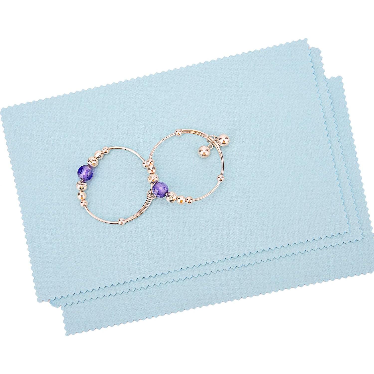 Paños de Limpieza de Joyería Sunmns 10 Piezas 12.5x20 cm