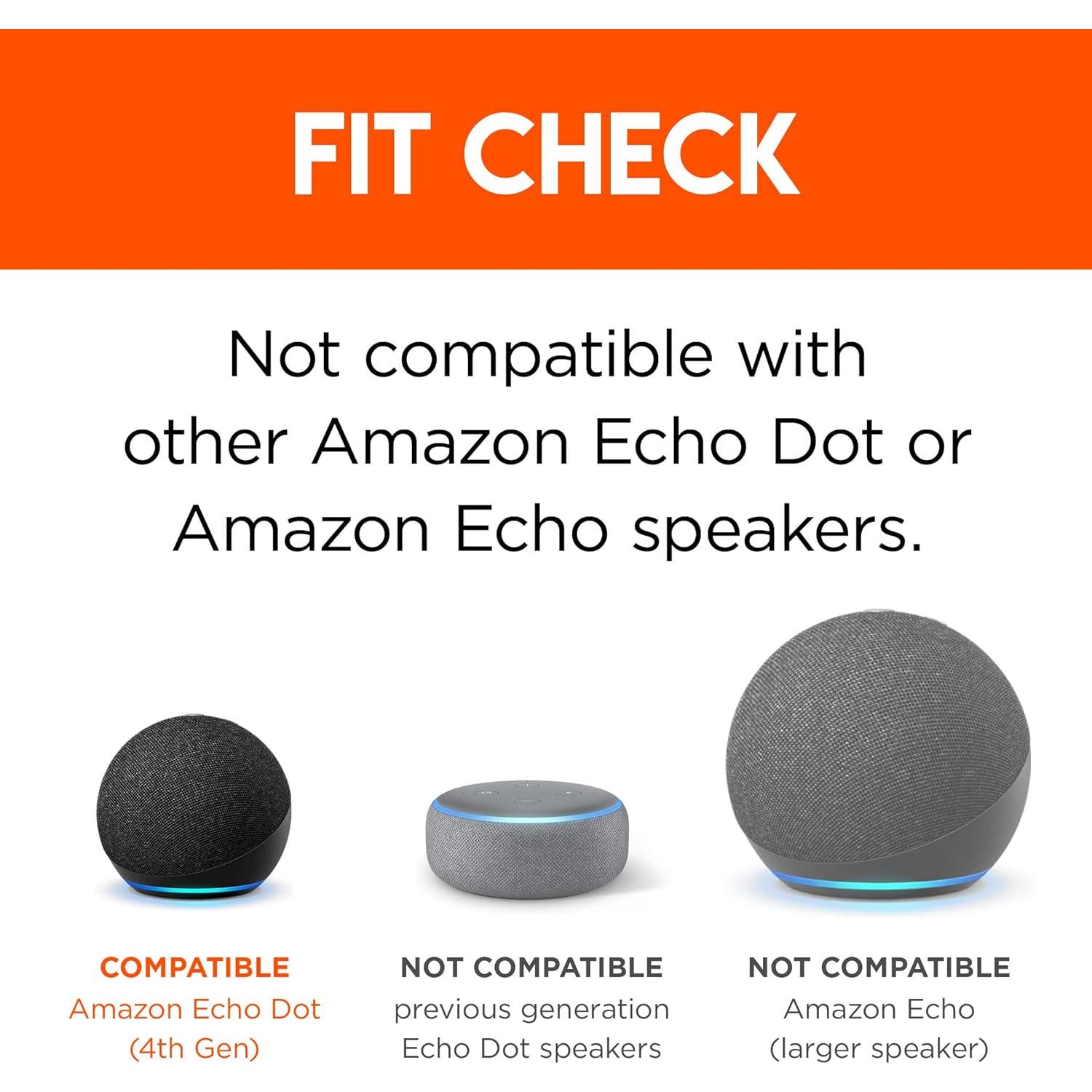 Made For Amazon Wall Mount, Black, for Echo Dot (4th generation)