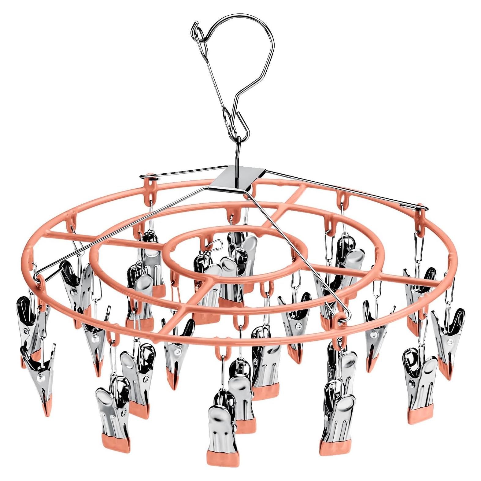 Soporte para Secar Calcetines PHYDELU 24 Clips Acero Inoxidable