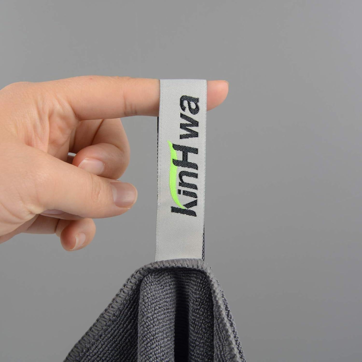 Toallas de Microfibra KinHwa para Gimnasio - Paquete de 3 Gris