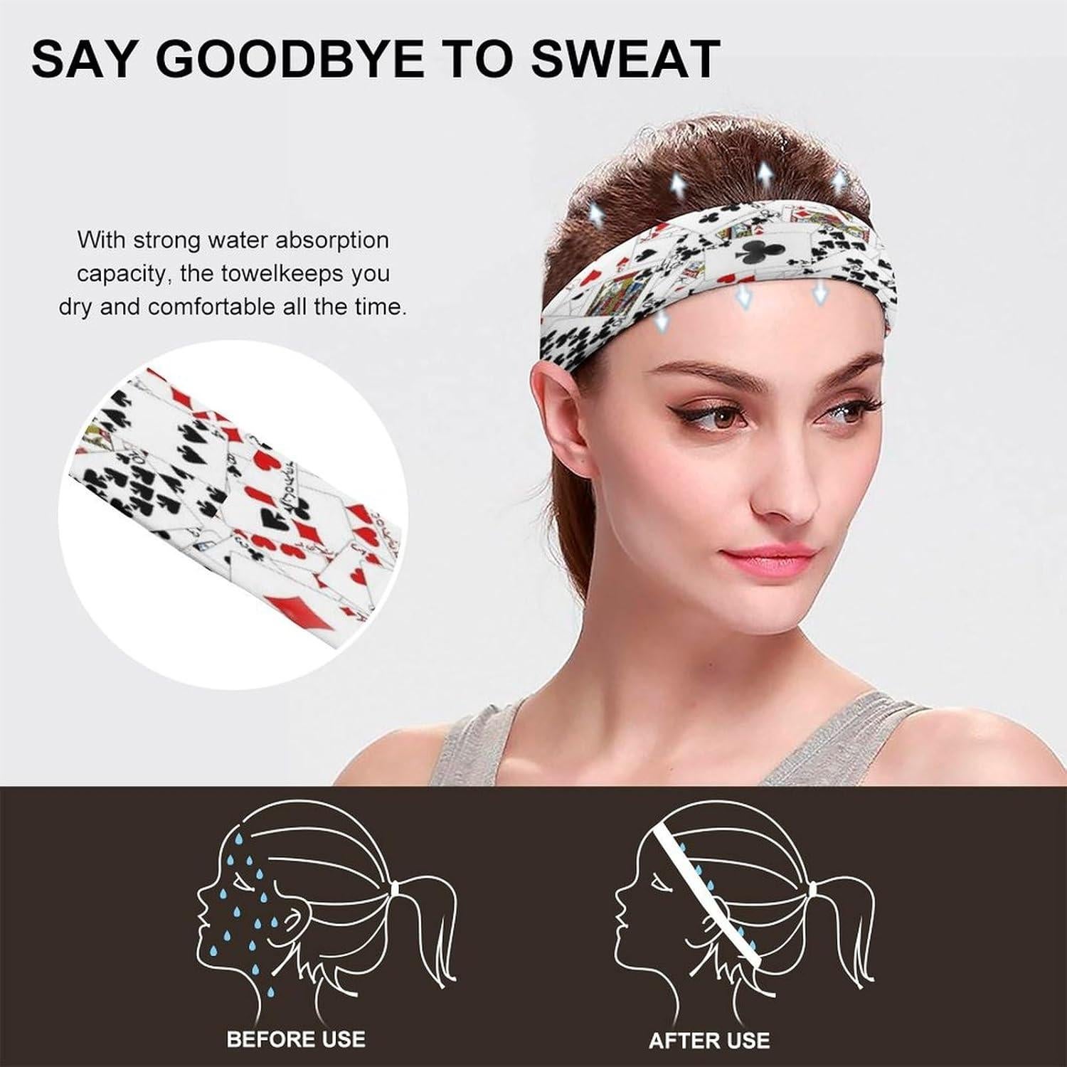 Cinta para la cabeza deportiva PPIKTC unisex absorbente elástico