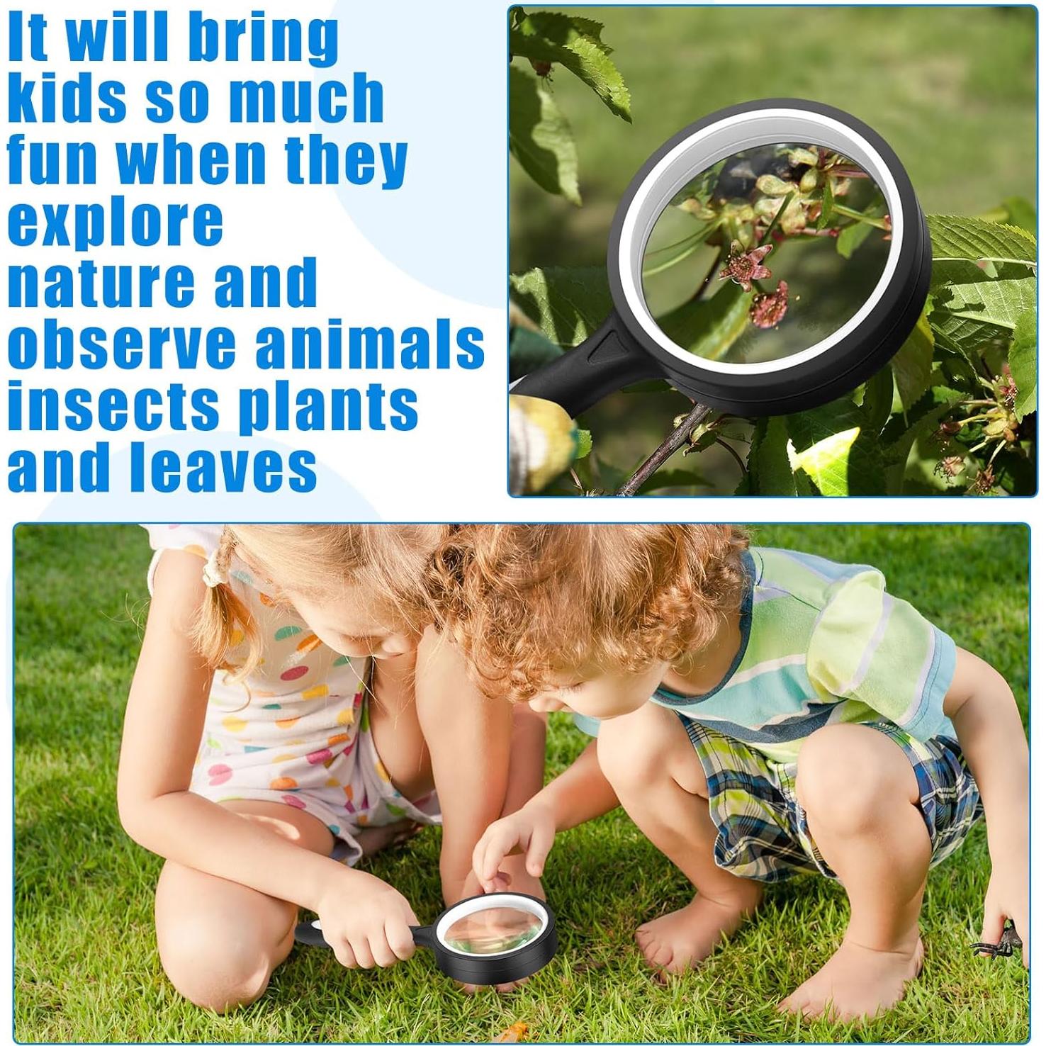 Lupas de Mano Xuhal 10x - 12 Pcs con Mango Antideslizante