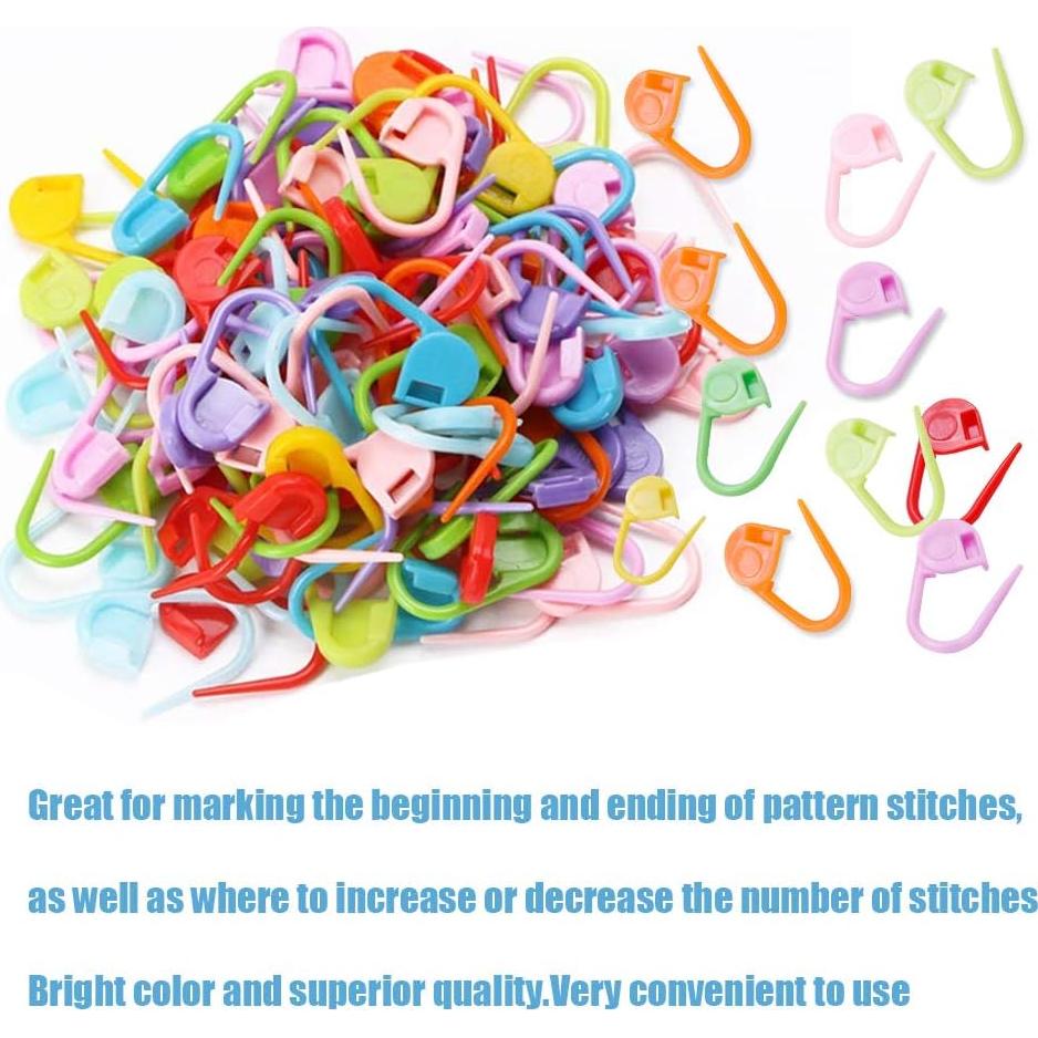 500 Marcadores de Puntos de Tejido Mayboos Plástico Coloridos