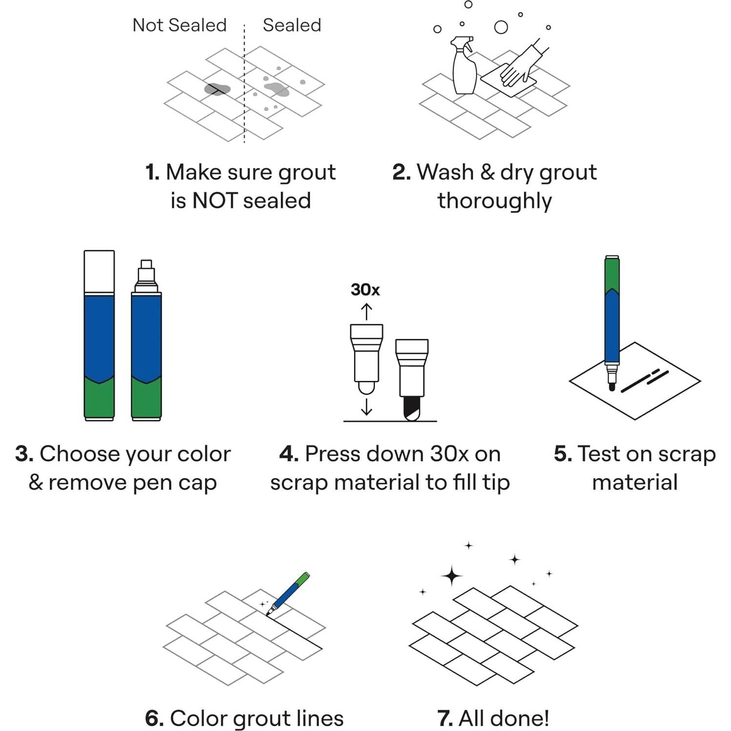 Marcador de Lechada Blanca Rainbow 5mm Punta Estrecha 7mL