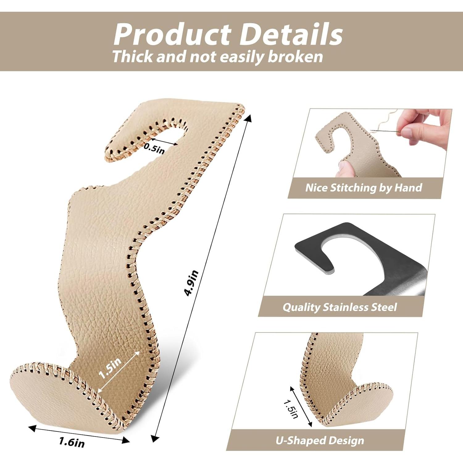 Gancho para bolso de coche Etre Jeune 2 paquetes beige