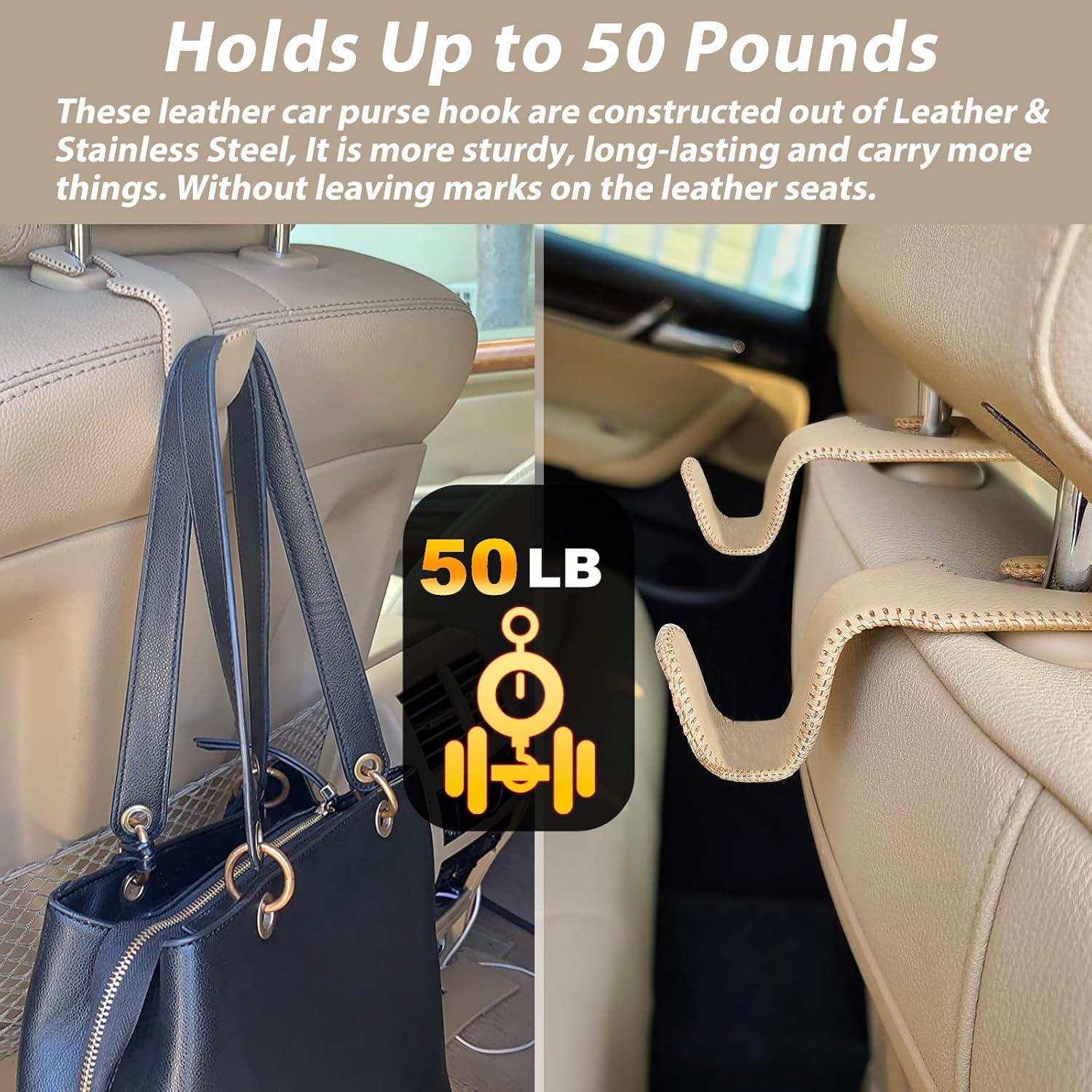 Gancho para bolso de coche Etre Jeune 2 paquetes beige