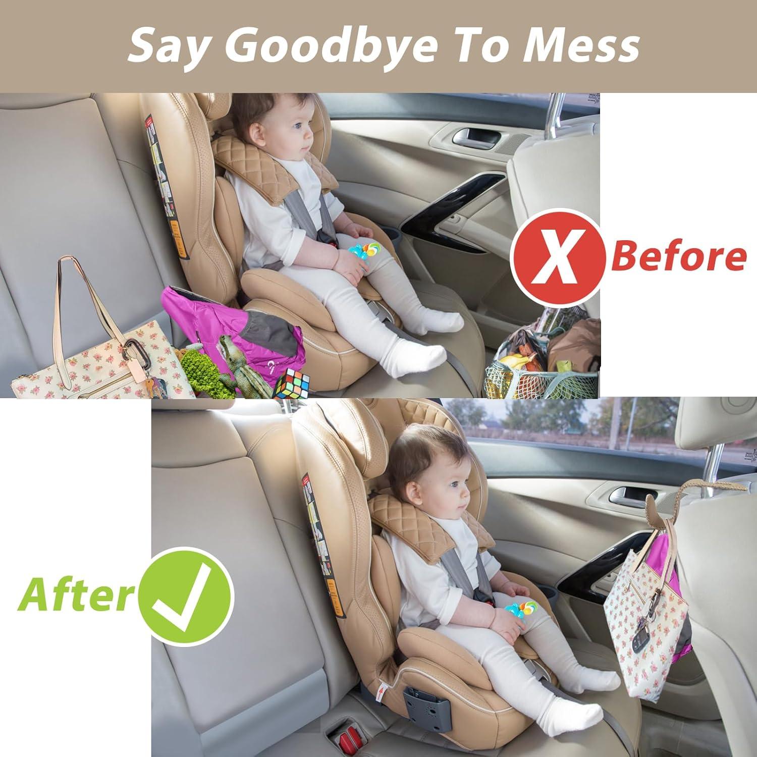 Gancho para bolso de coche Etre Jeune 2 paquetes beige