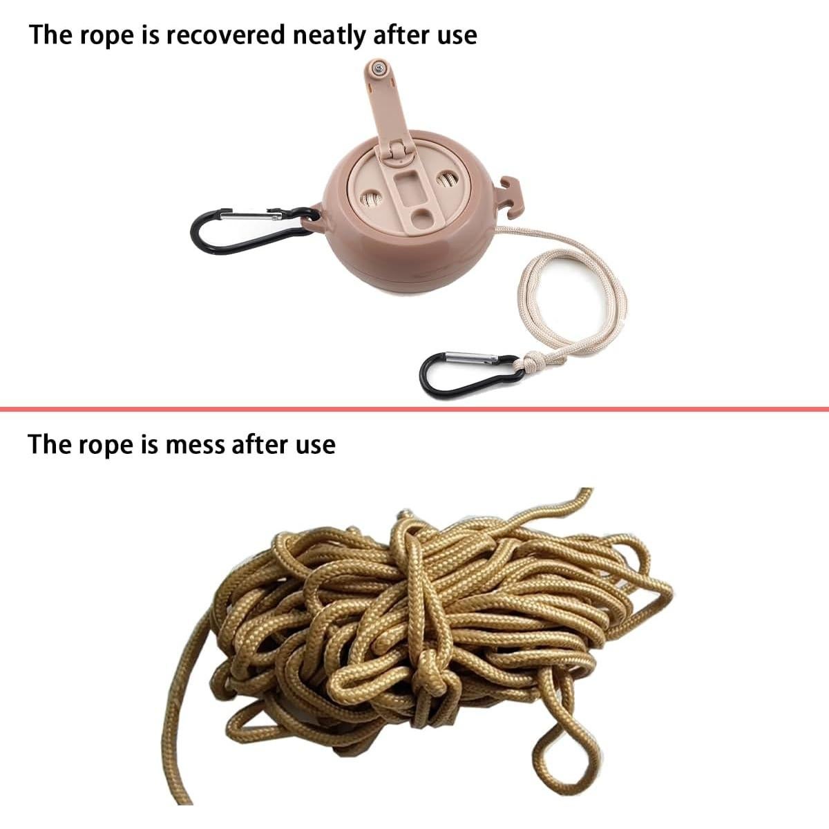 Cuerda de Ropa Portátil WaWacomp 9.75m con Clips y Bolsa