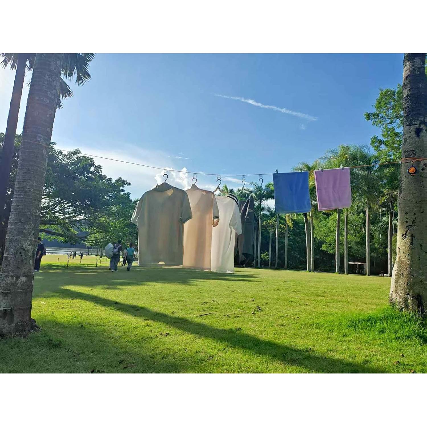 Cuerda de Ropa Portátil WaWacomp 9.75m con Clips y Bolsa