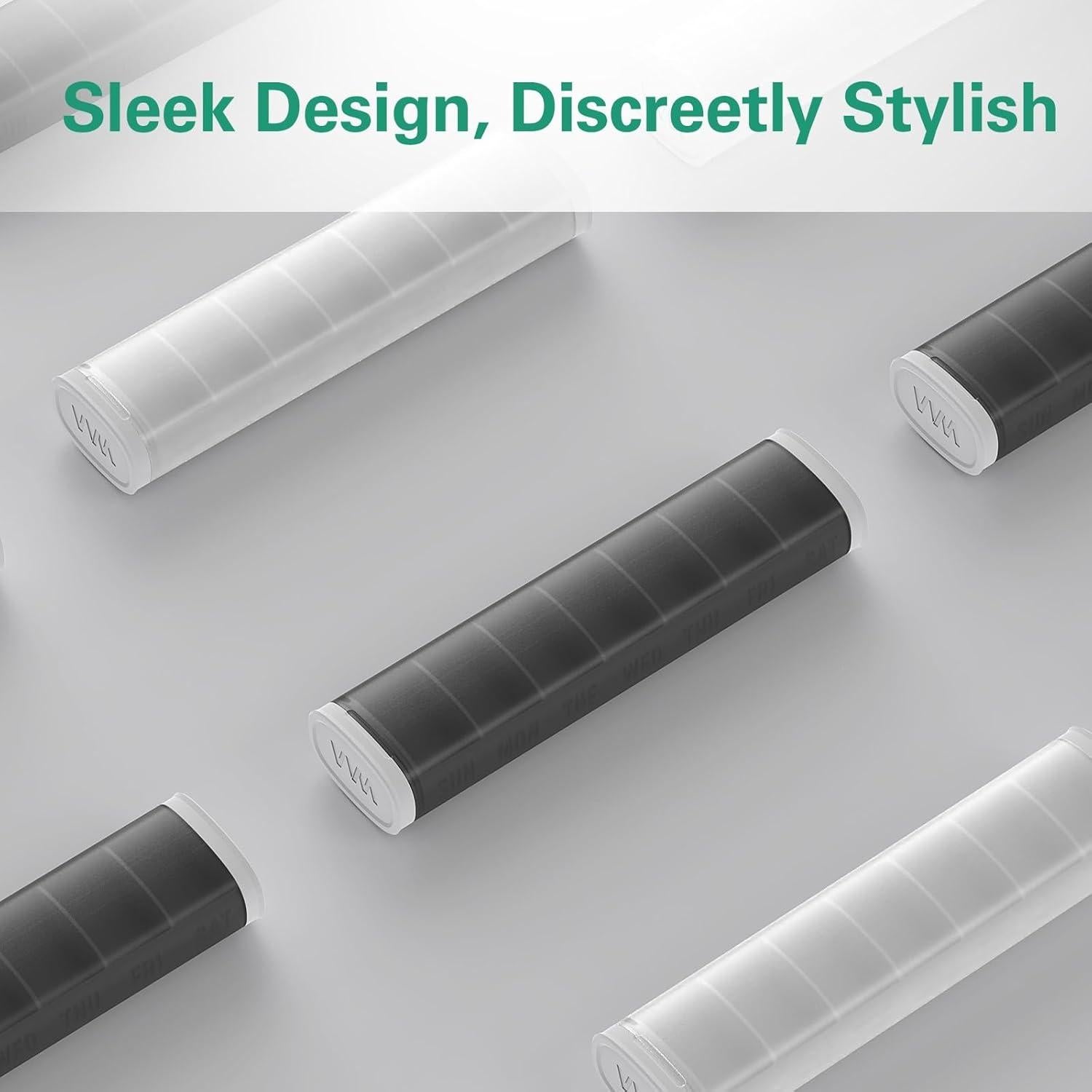 Organizador Semanal de Pastillas VVM Azul, 7 Días, Ergonomía