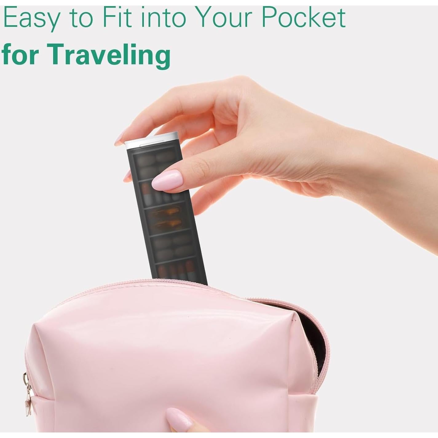 Organizador Semanal de Pastillas VVM Azul, 7 Días, Ergonomía