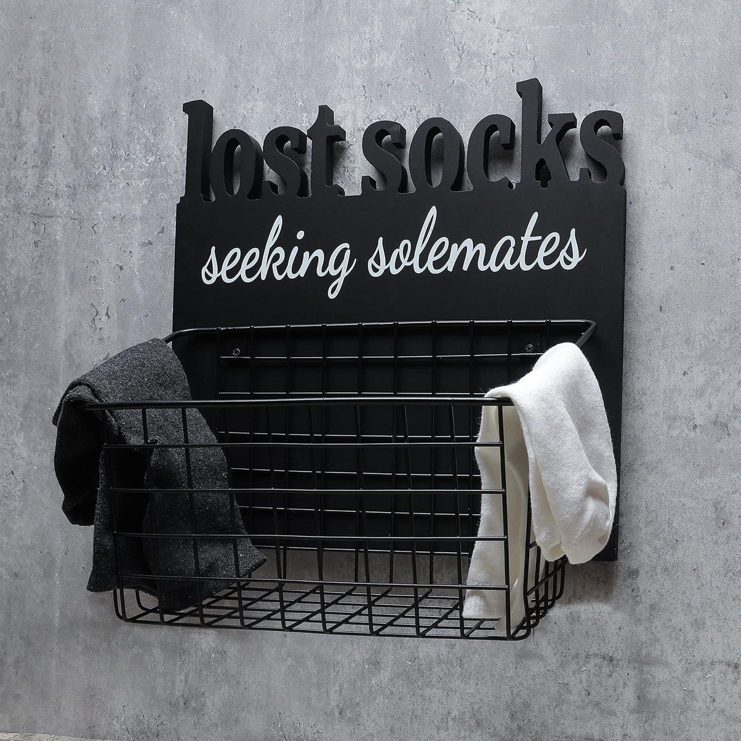 Cartel Decorativo para Lavandería EVA murmure con Canasta Negra