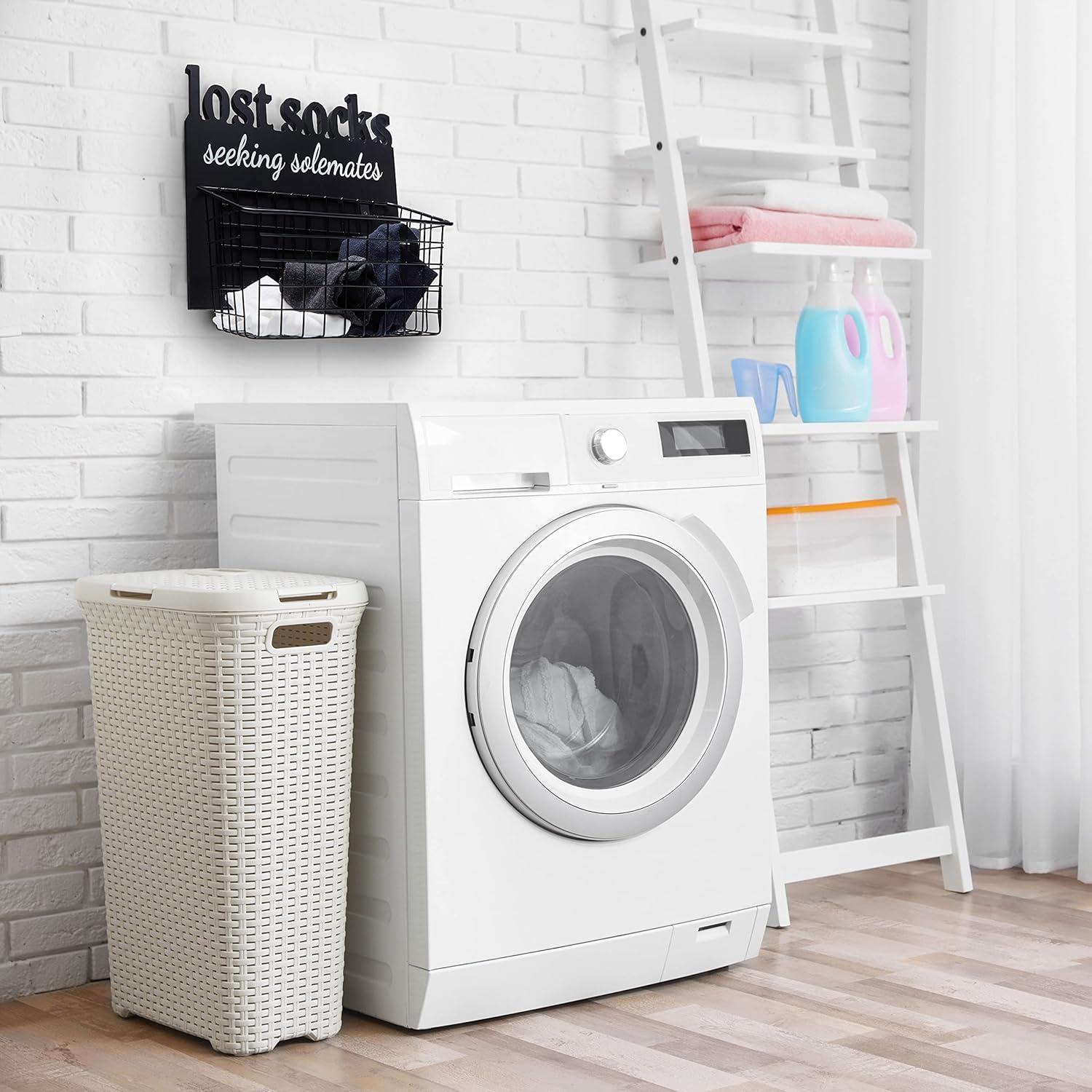 Cartel Decorativo para Lavandería EVA murmure con Canasta Negra