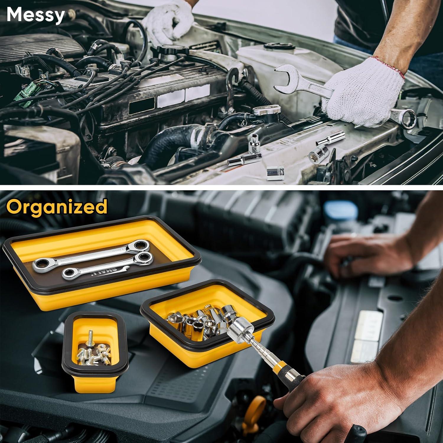 Juego de Bandejas Magnéticas Plegables SHALL 3 Piezas 28x18cm