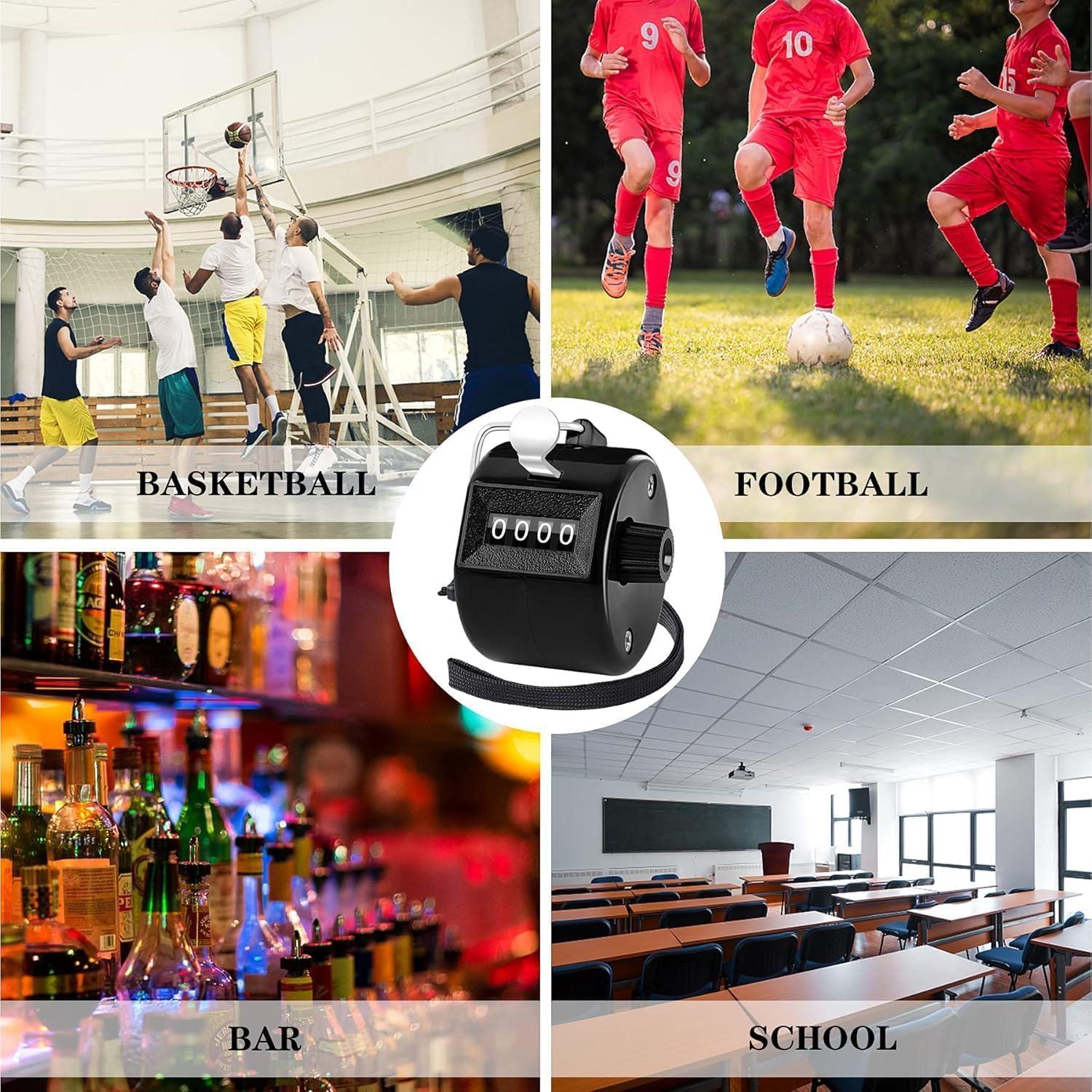 Contador Manual FEBSNOW Clicker 4 Dígitos Negro para Eventos