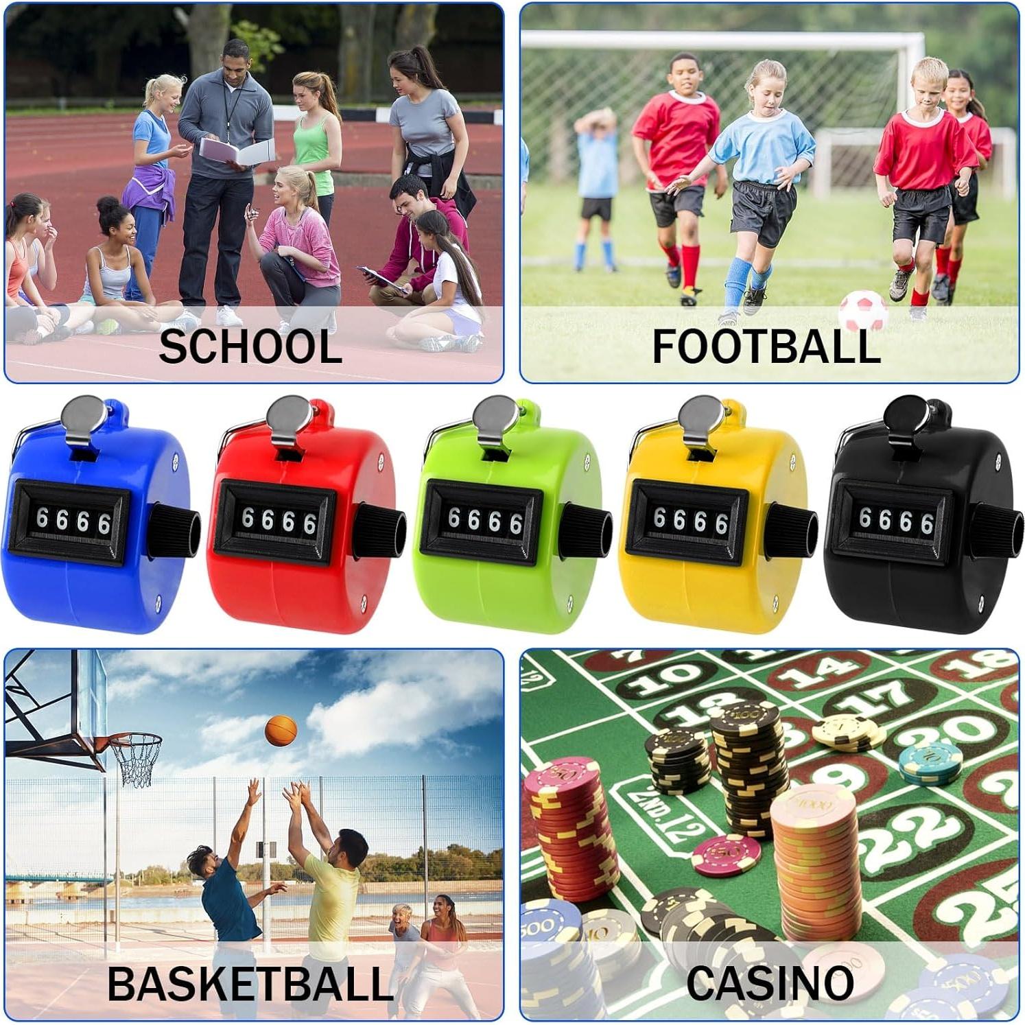 Contador Manual FEBSNOW Clicker 4 Dígitos Negro para Eventos