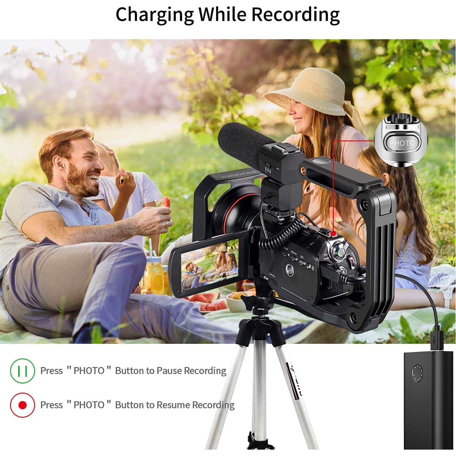 Cámara de video 4K ORDRO HDR-AC3+IR con visión nocturna