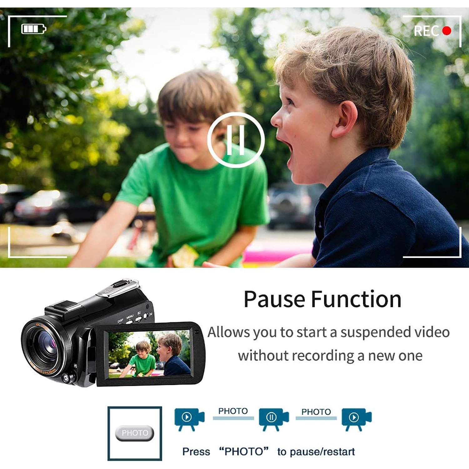 Cámara de video 4K ORDRO HDR-AC3+IR con visión nocturna