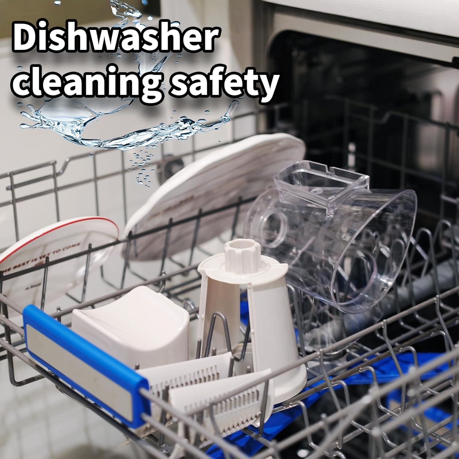 Rallador Rotatorio 5 en 1 ChinKc - Acero Inoxidable, Blanco