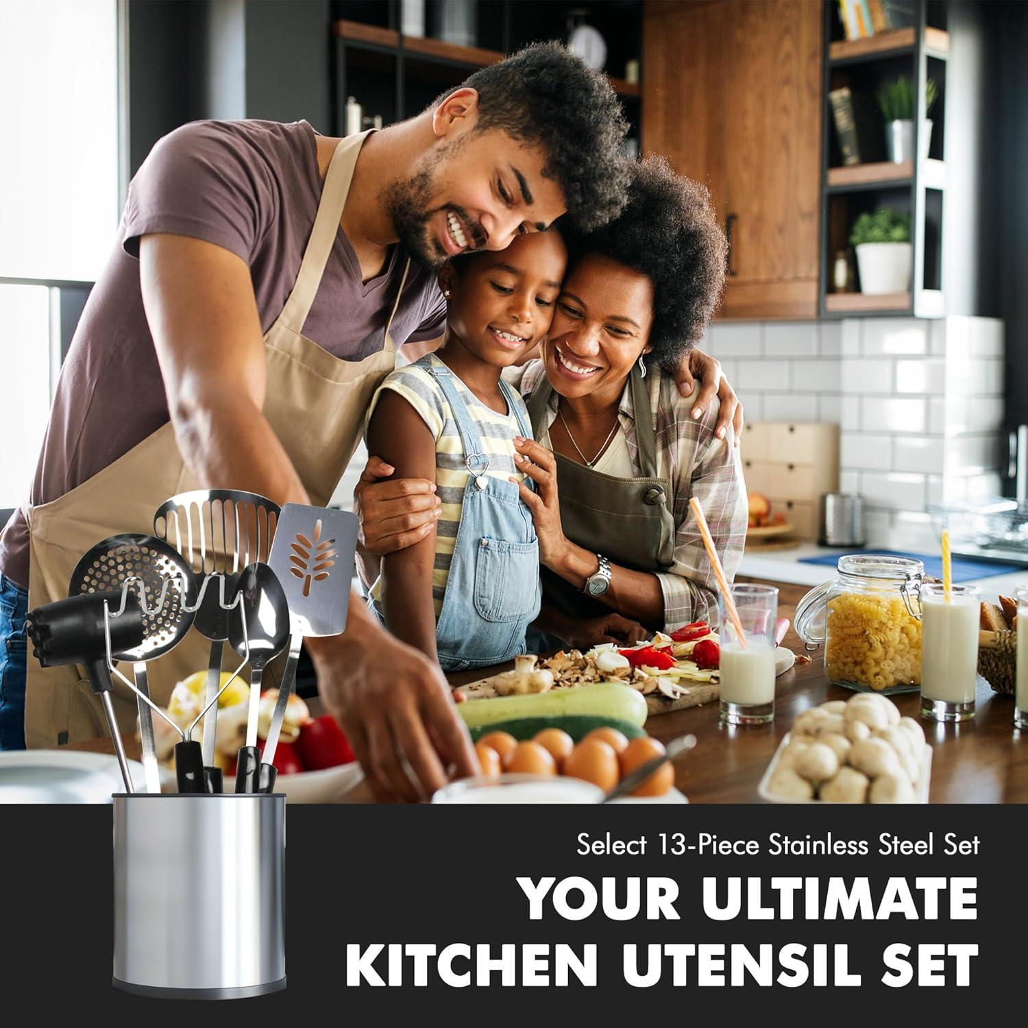 Juego de Utensilios de Cocina 13 Piezas Chef Craft Acero Inoxidable