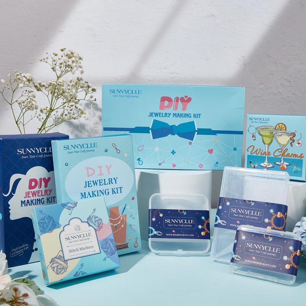 Identificadores de Copas de Vino SUNNYCLUE 10 Pcs con Caja