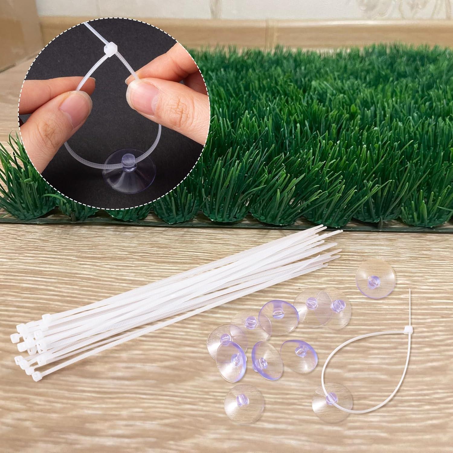 Ventosas para Acuario PAGOW 15 Pcs con 30 Bridas Transparentes