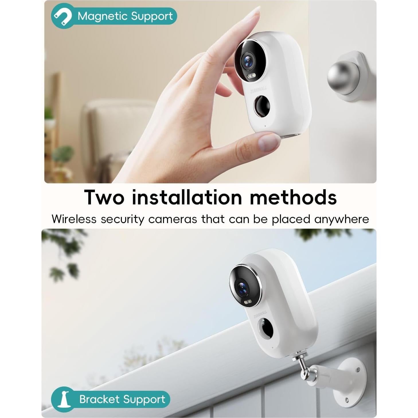 Cámara de Seguridad Inalámbrica ZUMIMALL 2K Exterior IP66