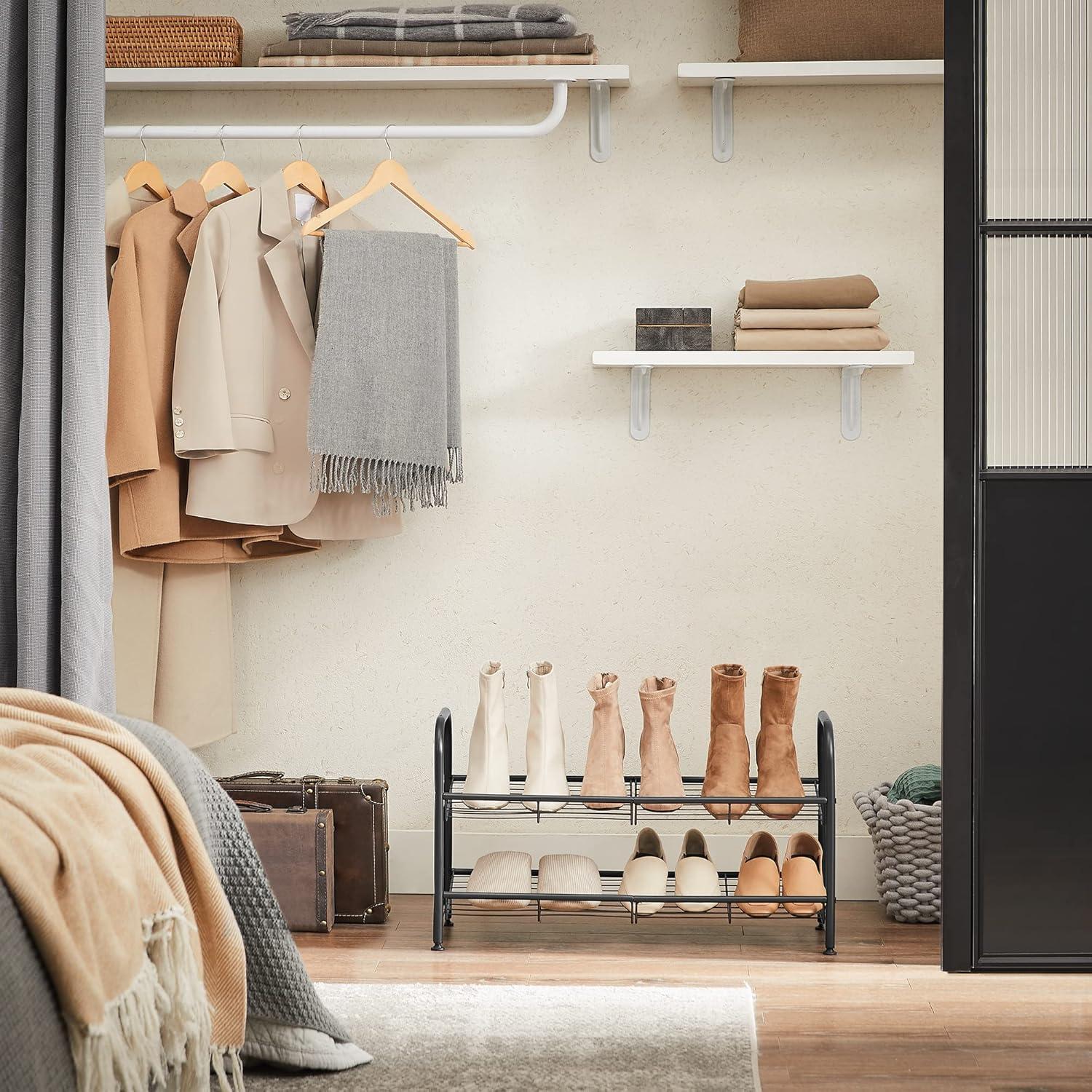 Estante para Zapatos SONGMICS 2 Niveles Ajustable Negro