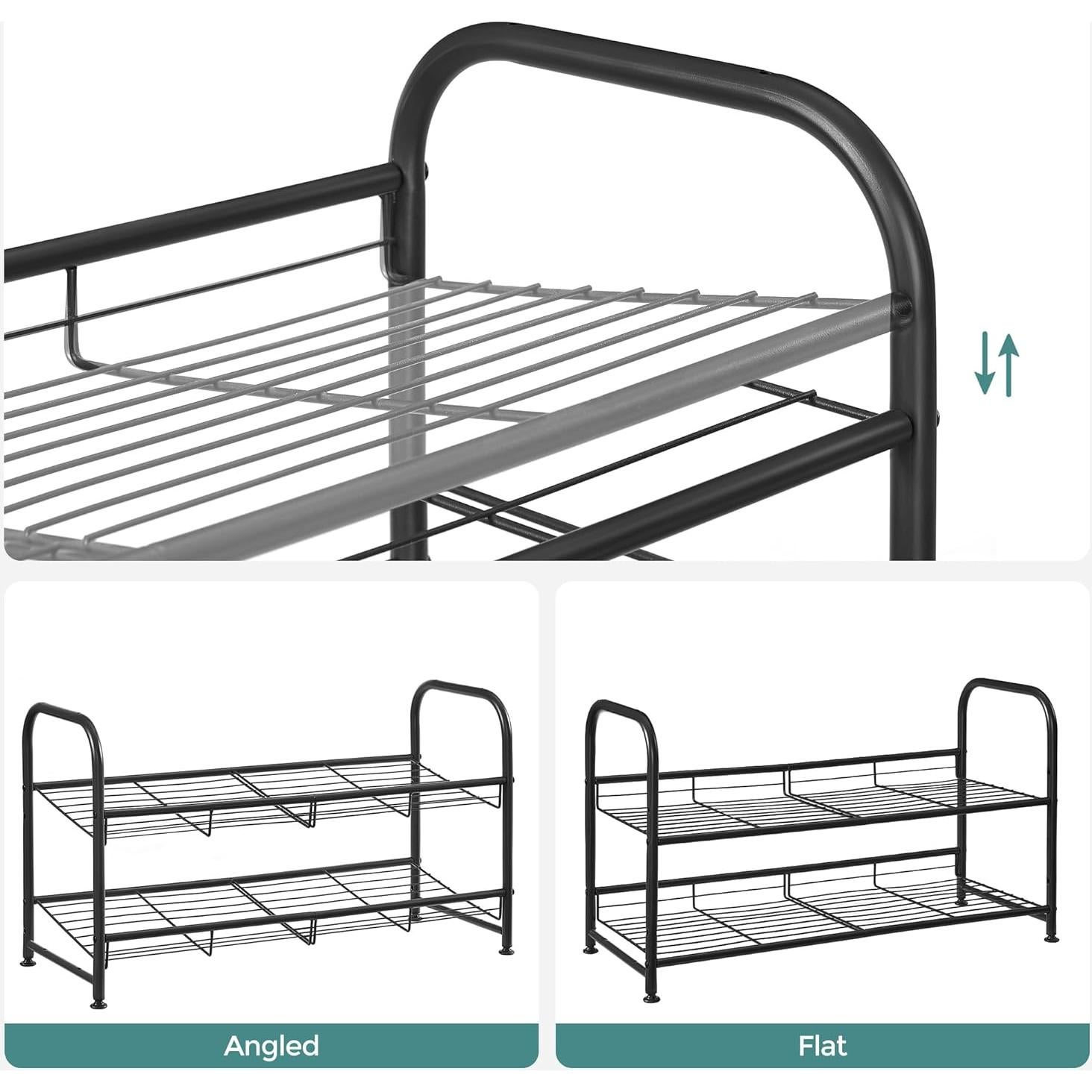 Estante para Zapatos SONGMICS 2 Niveles Ajustable Negro