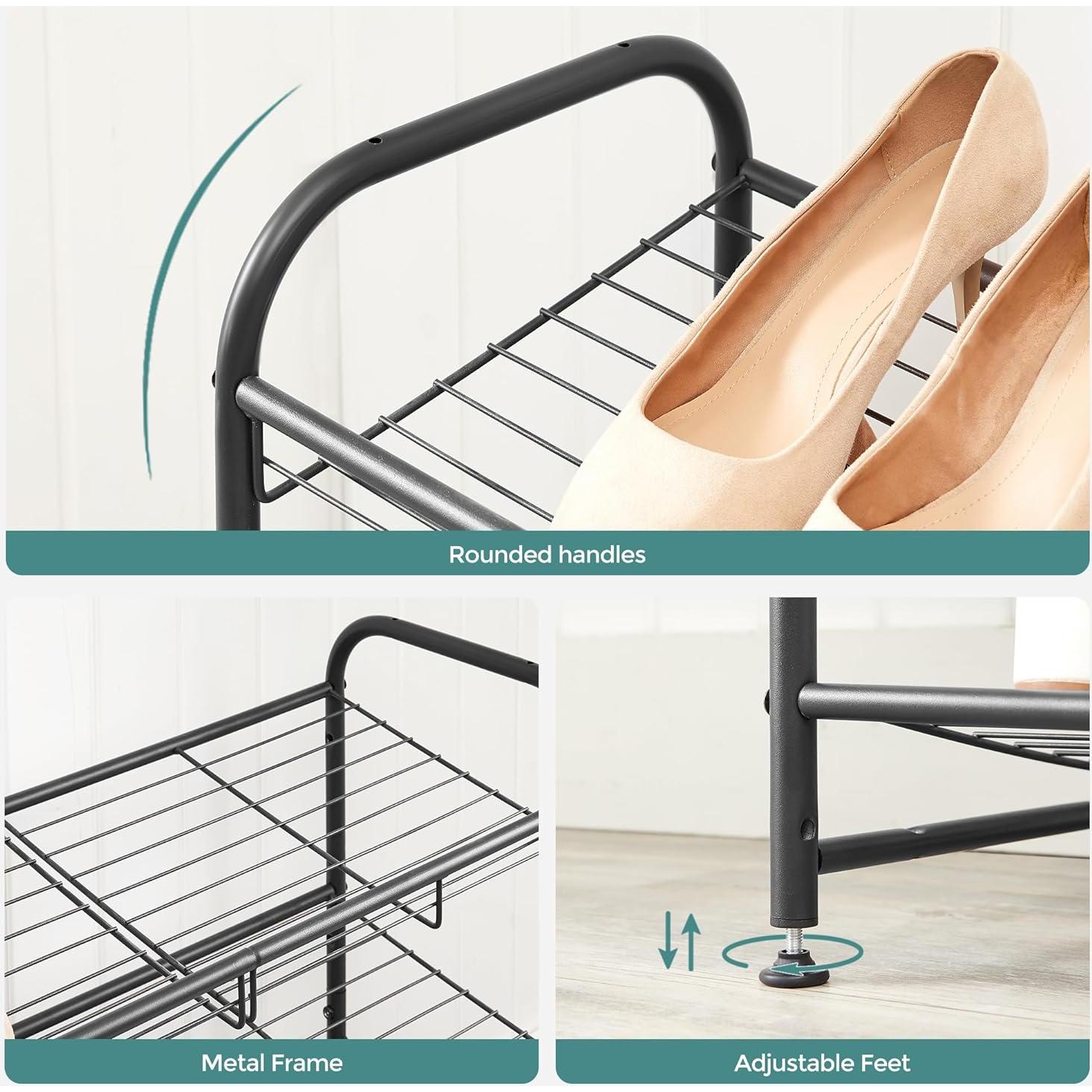 Estante para Zapatos SONGMICS 2 Niveles Ajustable Negro