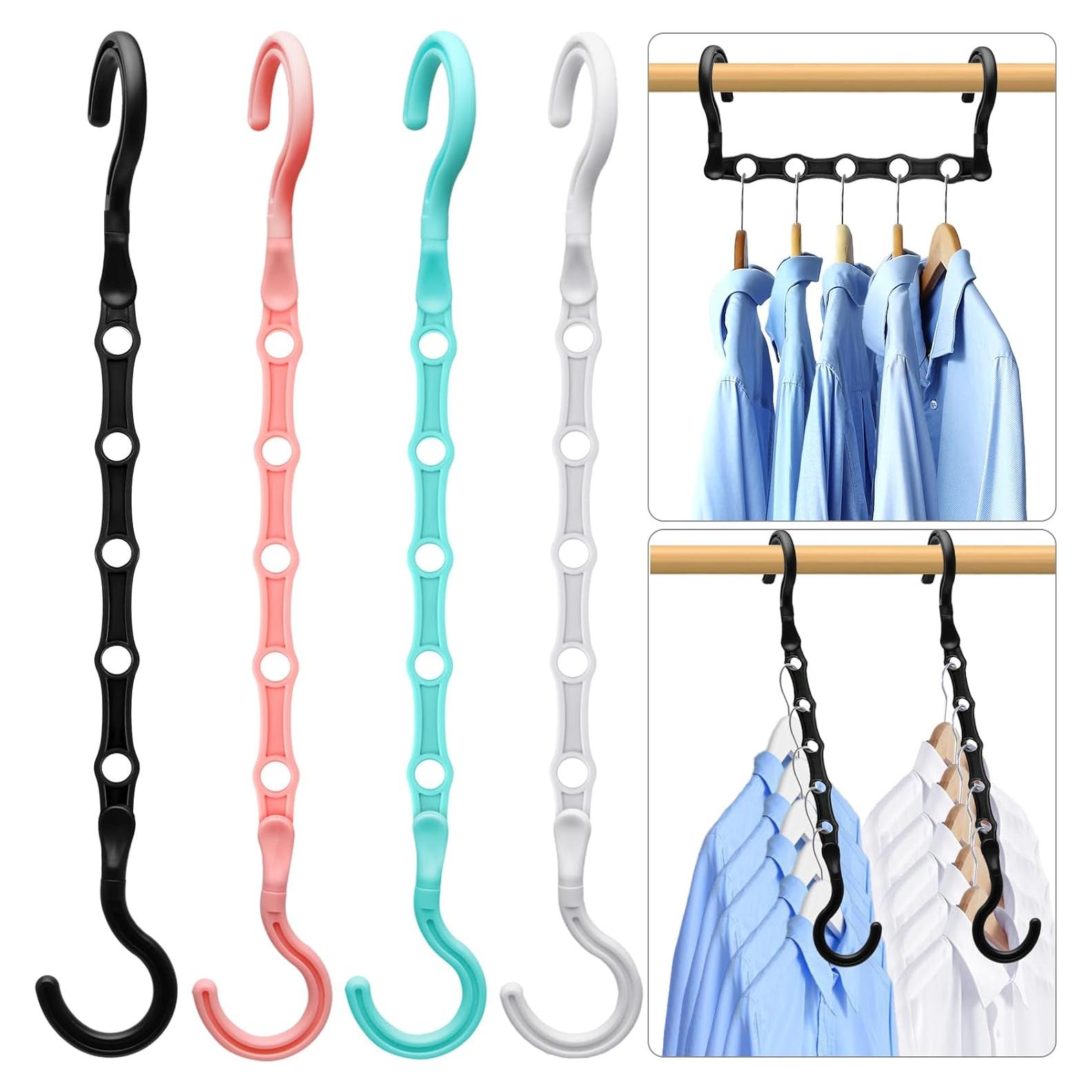 Perchas Mágicas Ahorra Espacio MSHALADE - Paquete de 4