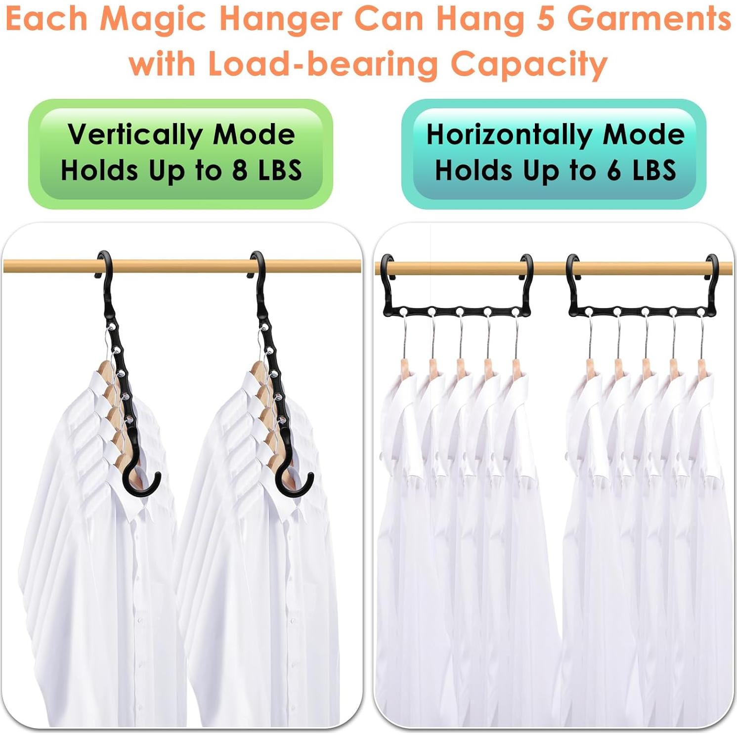 Perchas Mágicas Ahorra Espacio MSHALADE - Paquete de 4