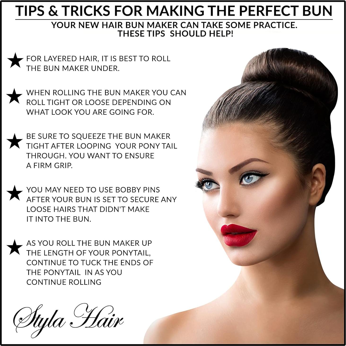 Moldeador de Moño de Espuma Styla Hair - 2 Grandes y 2 Pequeños