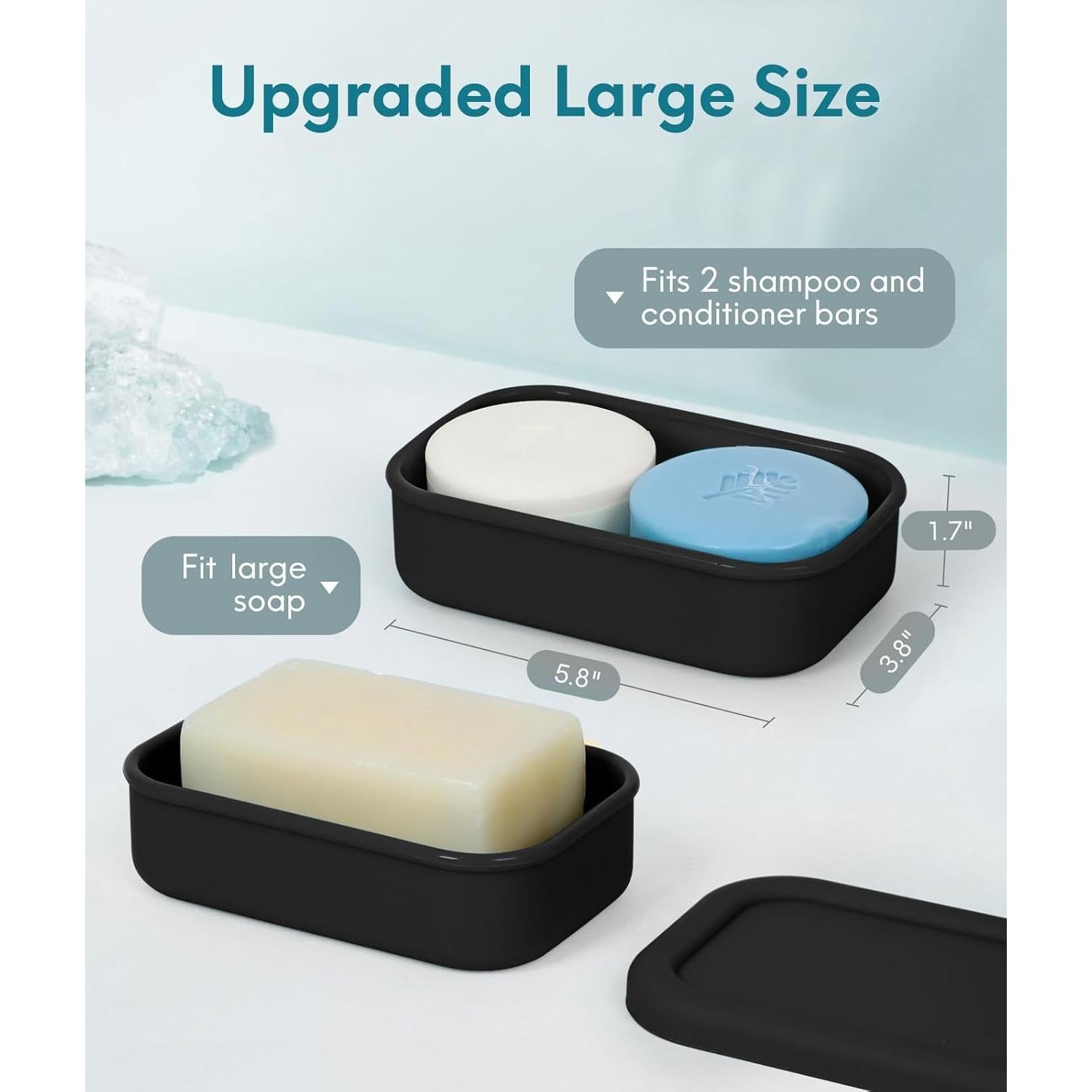 Funda de Jabón de Viaje Quatish Grande a Prueba de Fugas