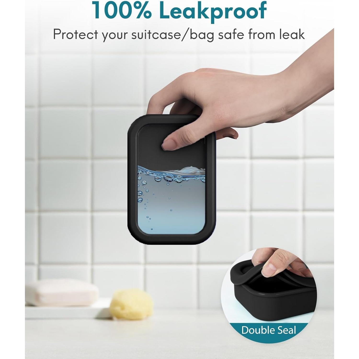 Funda de Jabón de Viaje Quatish Grande a Prueba de Fugas