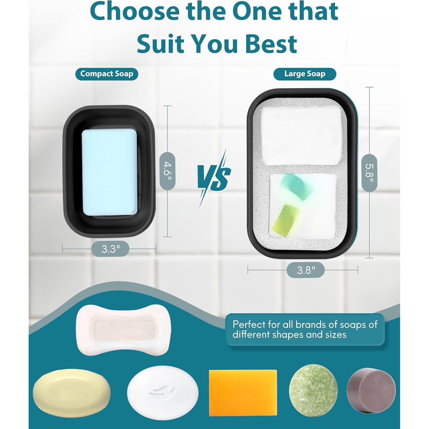 Funda de Jabón de Viaje Quatish Grande a Prueba de Fugas